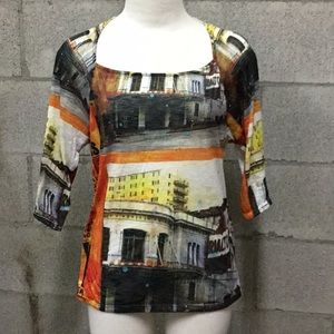 Aventures Des Toiles City Print Top